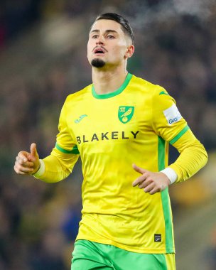 Norwich City 'den Borja Sainz, 26 Kasım 2024' te Norwich City 'nin Carrow Road, Norwich' te Plymouth Argyle 'a karşı oynadığı Gökyüzü İddia Şampiyonası maçında görev başında.