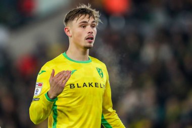 Norwich City 'den Callum Doyle, 26 Kasım 2024' te Norwich City 'nin Carrow Road, Norwich' te Plymouth Argyle 'a karşı oynadığı Gökyüzü İddia Şampiyonası maçında takım talimatlarını veriyor.