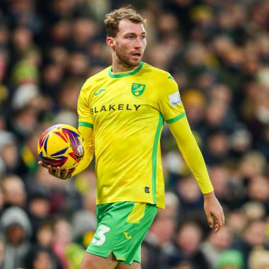 Norwich City 'den Jack Stacey, 26 Kasım 2024' te Norwich City, Norwich Road, Norwich, İngiltere 'de Plymouth Argyle' a karşı oynanan Gökyüzü İddia Şampiyonası maçında bir atış yapmaya hazırlanıyor.