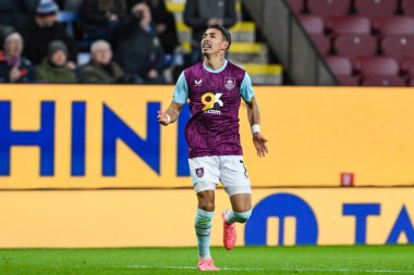 Burnley 'den Jeremy Sarmiento, 26 Kasım 2024' te Burnley ile Coventry City arasındaki Sky Bet Şampiyonası maçında 1-0 'lık galibiyetini kutluyor.