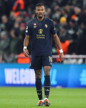 Juventus 'lu Khphren Thuram UEFA Şampiyonlar Ligi, Lig Faz MD5 maçı sırasında Villa Park' ta Aston Villa Juventus 'a karşı, Birmingham, Birleşik Krallık, 27 Kasım 2024