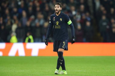 UEFA Şampiyonlar Ligi 'nde Manuel Locatelli, Lig Faz MD5 maçı Aston Villa Juventus' a karşı Villa Park, Birmingham, Birleşik Krallık, 27 Kasım 2024