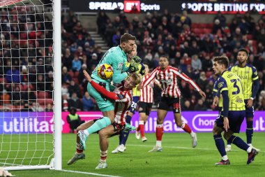 Batı Bromwich Albion 'dan Alex Palmer ve Sunderland' dan Tom Watson, Sky Bet Şampiyonası 'nda Sunderland, West Bromwich Albion' a karşı 26.