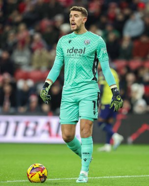 West Bromwich Albion takımından Alex Palmer 26 Kasım 2024 'te İngiltere' nin başkenti Sunderland 'da oynanan Sunderland-West Bromwich Albion maçında