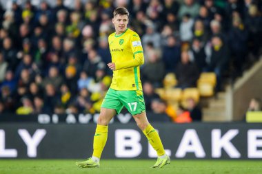 Ante Crnac of Norwich City rlooks on during the Sky Bet Championship match Norwich City vs Plymouth Argyle at Carrow Road, Norwich, United Kingdom, 26th November 2024 clipart