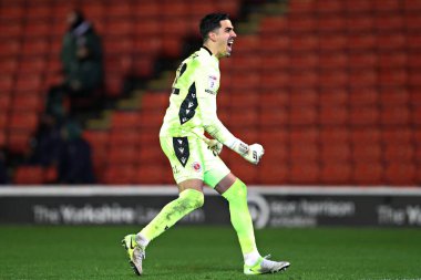 Okuyucu Joel Pereira, 26 Kasım 2024 'te Oakwell, Barnsley, İngiltere' de oynanan Sky Bet 1 maçında ikinci gollerini kutluyor.