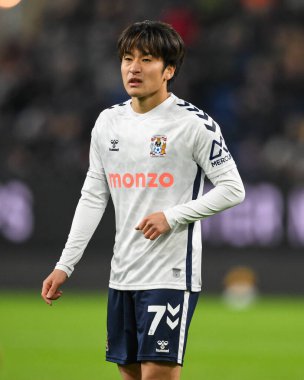 Tatsuhiro Sakamoto of Coventry City during the Sky Bet Championship match Burnley vs Coventry City at Turf Moor, Burnley, United Kingdom, 26th November 2024 clipart