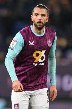 Burnley 'den Jay Rodriguez Gökyüzü İddia Şampiyonası maçında Burnley, Coventry City' ye karşı Turf Moor, Burnley, İngiltere, 26 Kasım 2024