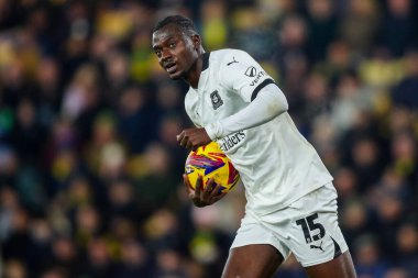 Mustapha Bundu of Plymouth Argyle celebrates his goal to make it 2-1 during the Sky Bet Championship match Norwich City vs Plymouth Argyle at Carrow Road, Norwich, United Kingdom, 26th November 2024 clipart