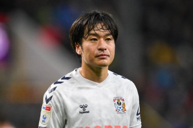 Coventry City 'den Tatsuhiro Sakamoto Gökyüzü İddia Şampiyonası maçında Burnley, Burnley City' ye karşı.
