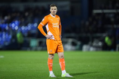 Lee Evans of Blackpool during the Sky Bet League 1 match Bristol Rovers vs Blackpool at Memorial Stadium, Bristol, United Kingdom, 26th November 2024 clipart