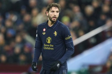 UEFA Şampiyonlar Ligi 'nde Manuel Locatelli, Lig Faz MD5 maçı Aston Villa Juventus' a karşı Villa Park, Birmingham, Birleşik Krallık, 27 Kasım 2024