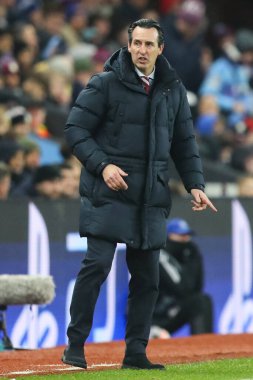 Unai Emery UEFA Şampiyonlar Ligi, Lig Faz MD5 maçında Aston Villa, Juventus 'a karşı Villa Park, Birmingham, Birleşik Krallık, 27 Kasım 2024