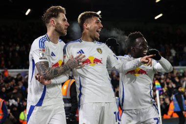 Leeds United takımından Jol Piroe 27 Kasım 2024 'te Leeds Road, Leeds, İngiltere' de oynanan Sky Bet Luton Town maçında 2-0 'lık galibiyet golünü kutluyor.