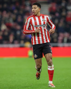 Sunderland 'dan Jobe Bellingham Gök Bahis Şampiyonası maçında Sunderland, West Bromwich Albion' a karşı, Sunderland, İngiltere 'de.