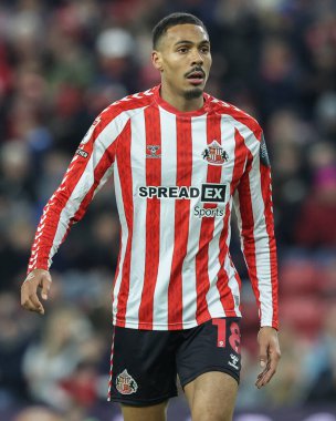 Wilson Isidor of Sunderland during the Sky Bet Championship match Sunderland vs West Bromwich Albion at Stadium Of Light, Sunderland, United Kingdom, 26th November 2024 clipart