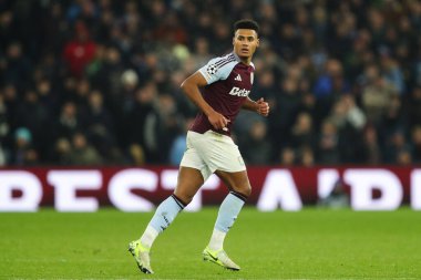 Aston Villa 'dan Ollie Watkins UEFA Şampiyonlar Ligi, Lig Faz MD5 maçı sırasında Aston Villa Juventus' a karşı Villa Park, Birmingham, İngiltere