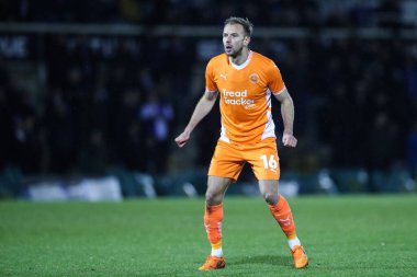 Blackpool takımından Jordan Rhodes, Bristol Rovers 'a karşı Blackpool maçında Bristol Stadyumu, Bristol, İngiltere, 26 Kasım 2024