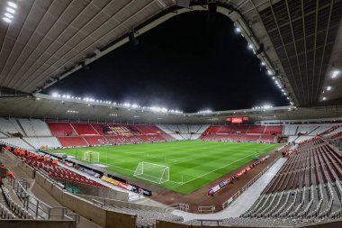 26 Kasım 2024 'te Sunderland-West Bromwich Albion Stadyumu' nda oynanan Gökyüzü İddia Şampiyonası öncesinde Işık Stadyumu genel görünümü