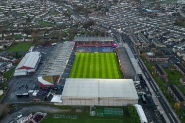 Burnley 'nin Evi, Burnley' nin hava görüntüsü, Gökyüzü İddia Şampiyonası maçı sırasında Burnley, Burnley, Burnley 'de Coventry City' ye karşı.