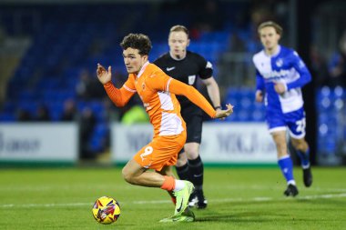 Blackpool 'dan Kyle Joseph, 26 Kasım 2024' te İngiltere 'nin Bristol Stadyumu' nda Bristol Rovers 'a karşı oynanan 1.