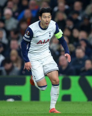Tottenham Hotspur 'dan Son Heung-Min UEFA Avrupa Ligi - Lig Stage maçı sırasında Tottenham Hotspur, Tottenham Hotspur' a karşı A.S. Roma Tottenham Hotspur Stadyumu, Londra, Birleşik Krallık, 28 Kasım 2024