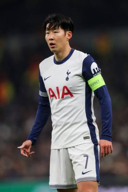 Tottenham Hotspur 'dan Son Heung-Min UEFA Avrupa Ligi - Lig Stage maçı sırasında Tottenham Hotspur, Tottenham Hotspur' a karşı A.S. Roma Tottenham Hotspur Stadyumu, Londra, Birleşik Krallık, 28 Kasım 2024