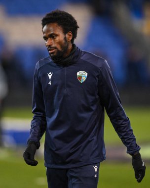 The New Saints F.C. 'den Matthew Olosunde. UEFA Konferans Ligi - Lig Stage maçı öncesinde Croud Meadow, Shrewsbury 'de The New Saints vs Djurgrden maçı, 28 Kasım 2024