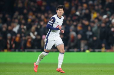 Tottenham Hotspur 'dan Son Heung-Min UEFA Avrupa Ligi - Lig Stage maçı sırasında Tottenham Hotspur, Tottenham Hotspur' a karşı A.S. Roma Tottenham Hotspur Stadyumu, Londra, Birleşik Krallık, 28 Kasım 2024