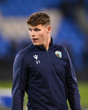 The New Saints F.C. 'den Ben Woollam. UEFA Konferans Ligi - Lig Stage maçı öncesinde Croud Meadow, Shrewsbury 'de The New Saints vs Djurgrden maçı, 28 Kasım 2024