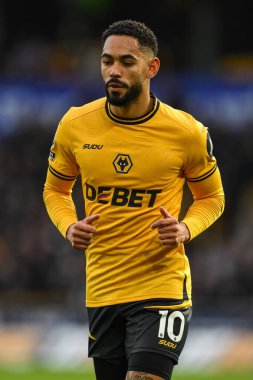 Wolverhampton Wanderers 'dan Matheus Cunha Premier League maçında Wolverhampton Wanderers, Bournemouth' a karşı Molineux, Wolverhampton, Birleşik Krallık, 30 Kasım 2024