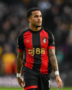 Bournemouth 'dan Justin Kluivert Premier League maçı sırasında Wolverhampton Wanderers, Molineux, Wolverhampton' da Bournemouth 'a karşı, 30 Kasım 2024