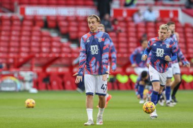 Ipswich Town 'dan Jack Clarke 30 Kasım 2024' te İngiltere 'nin Nottingham City Ground kentinde oynanan Premier League maçı sırasında ısınma turunda Nottingham Forest Ipswich Town' a karşı.