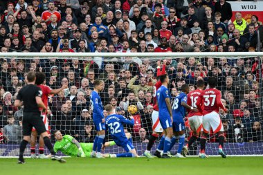 Manchester United 'dan Marcus Rashford Premier League maçında 1-0 önde gidiyor Manchester United Everton' a karşı Old Trafford, Manchester, İngiltere, 1 Aralık 2024