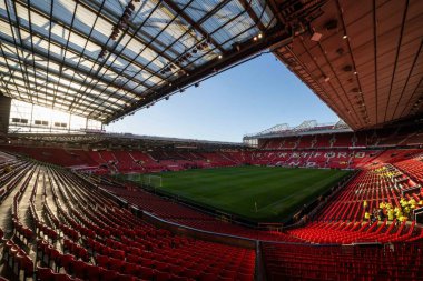 Manchester United Premier Lig karşılaşması öncesinde Old Trafford, Manchester, İngiltere 'de 1 Aralık 2024' te Everton 'a karşı oynandı.