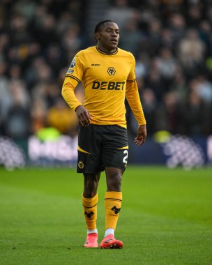 Wolverhampton Wanderers 'dan Jean-Ricner Bellegarde Premier League maçında Wolverhampton Wanderers, Bournemouth' a karşı Molineux, Wolverhampton, Birleşik Krallık, 30 Kasım 2024