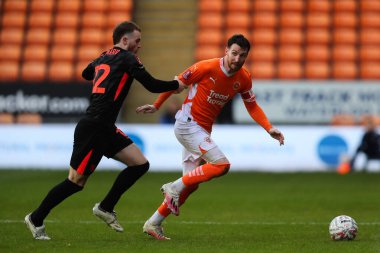 Blackpool 'dan James Husband, 1 Aralık 2024' te Birleşik Krallık 'ta Bloomfield Road, Blackpool' da oynanan Blackpool-Birmingham City maçında 2.