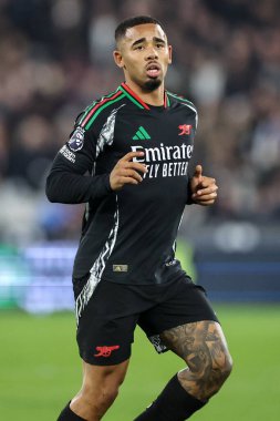 30 Kasım 202 'de Londra Stadyumu' nda oynanan Premier League maçı sırasında Arsenal 'den Gabriel Jesus, West Ham United ve Arsenal maçında...