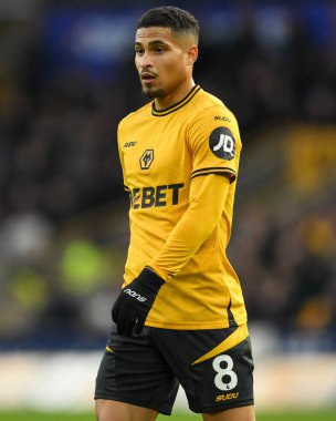 Wolverhampton Wanderers 'dan Joo Gomes Premier Lig maçı sırasında Wolverhampton Wanderers, Molineux, Wolverhampton' da Bournemouth 'a karşı, 30 Kasım 2024