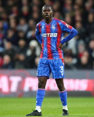 Kristal Saray 'dan Tyrick Mitchell Premier Lig maçı sırasında Crystal Palace, Newcastle United' a karşı Selhurst Park, Londra, İngiltere, 30 Kasım 202