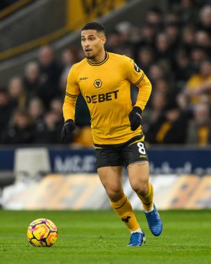 Wolverhampton Wanderers 'dan Joo Gomes, 30 Kasım 2024' te İngiltere 'nin Wolverhampton, Wolverhampton' da oynanan Premier League maçında Wolverhampton Wanderers 'a karşı Bournemouth maçında topa vuruyor.