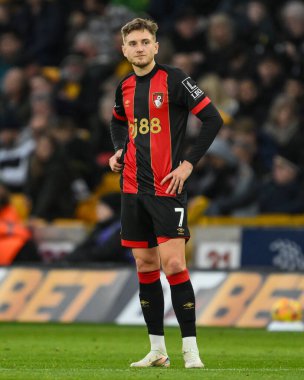 Bournemouth 'dan David Brooks Premier League maçı sırasında Wolverhampton Wanderers, Molineux, Wolverhampton' da Bournemouth 'a karşı, 30 Kasım 2024