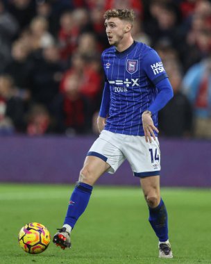 Ipswich Town 'dan Jack Taylor Premier Lig maçı sırasında Nottingham Forest, Ipswich Town' a karşı City Ground, Nottingham, İngiltere, 30 Kasım 2024