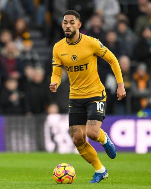 Wolverhampton Wanderers takımından Matheus Cunha, 30 Kasım 2024 'te İngiltere' nin Molineux kentinde oynanan Premier League maçında Wolverhampton Wanderers 'a karşı Bournemouth maçında topa vuruyor.