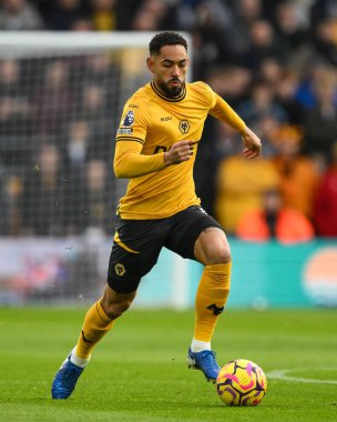 Wolverhampton Wanderers takımından Matheus Cunha, 30 Kasım 2024 'te İngiltere' nin Molineux kentinde oynanan Premier League maçında Wolverhampton Wanderers 'a karşı Bournemouth maçında topa vuruyor.