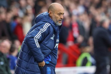 Nuno Esprito Santo Premier League maçında Nottingham Ormanı teknik direktörü Nottingham Forest Ipswich Town 'a karşı City Ground, Nottingham, İngiltere, 30 Kasım 2024