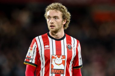 Opening goal scorer Tom Davies of Sheffield United during the Sky Bet Championship match Sheffield United vs Sunderland at Bramall Lane, Sheffield, United Kingdom, 29th November 2024 clipart