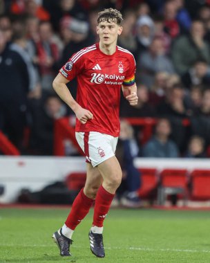 Nottingham Ormanı 'ndan Ryan Yates Premier Lig maçı sırasında Nottingham Forest, Ipswich Town' a karşı City Ground, Nottingham, 30 Kasım 2024