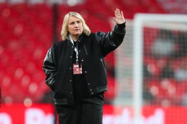 Emma Hayes of United States arrives at Wembley Stadium prior to the Women's International Friendly match England vs United States at Wembley Stadium, London, United Kingdom, 30th November 2024 clipart