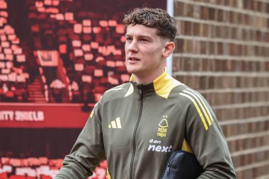 Nottingham Ormanı 'ndan Ryan Yates 30 Kasım 2024' te İngiltere 'nin Nottingham Ormanı' na karşı Ipswich Town Premier Lig maçı sırasında geldi.